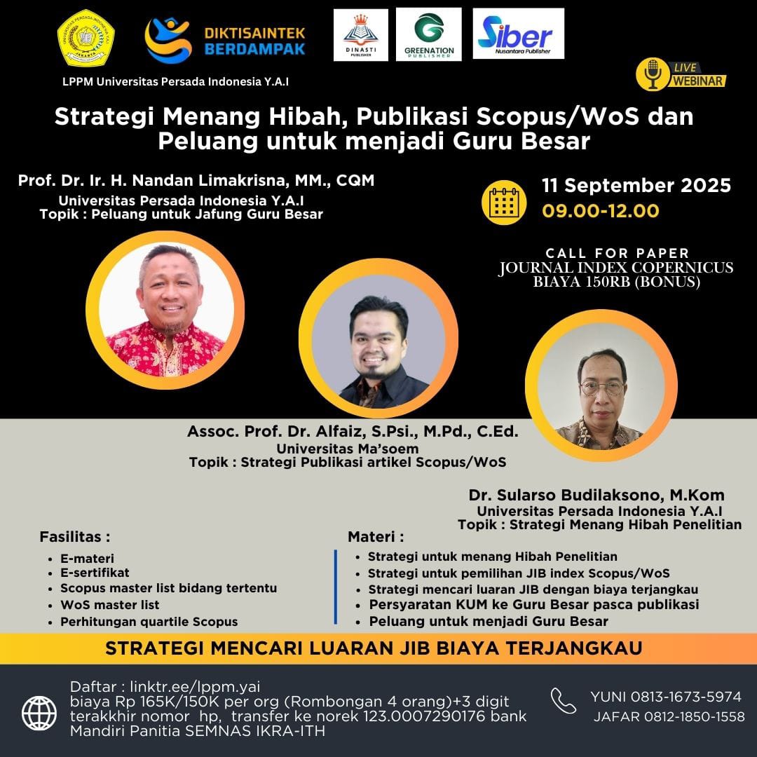 Strategi menang hibah, publikasi scopus/wos dan peluang untuk menjadi guru besar